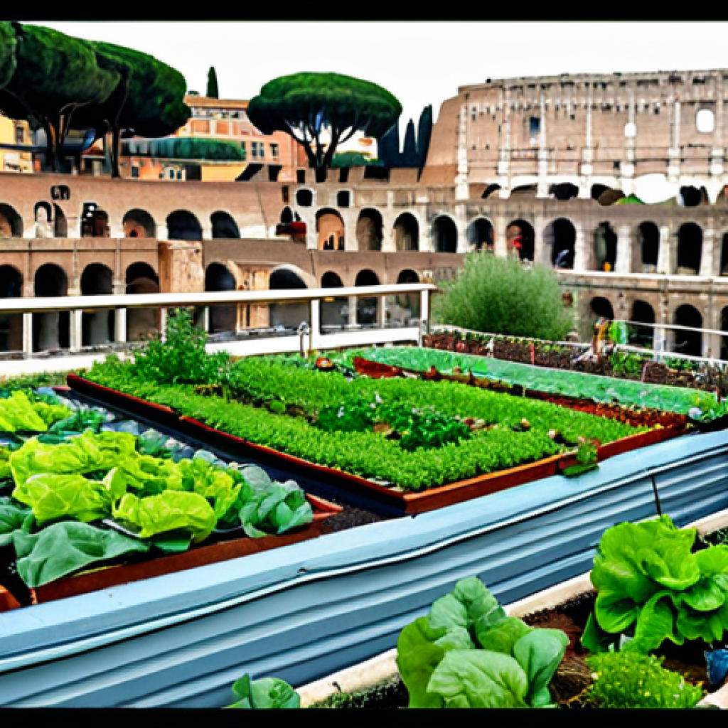환경보호 공모전 준비 과정 - Sustainable Urban Gardening**

"A vibrant rooftop garden in Rome, overflowing with vegetables and fl...