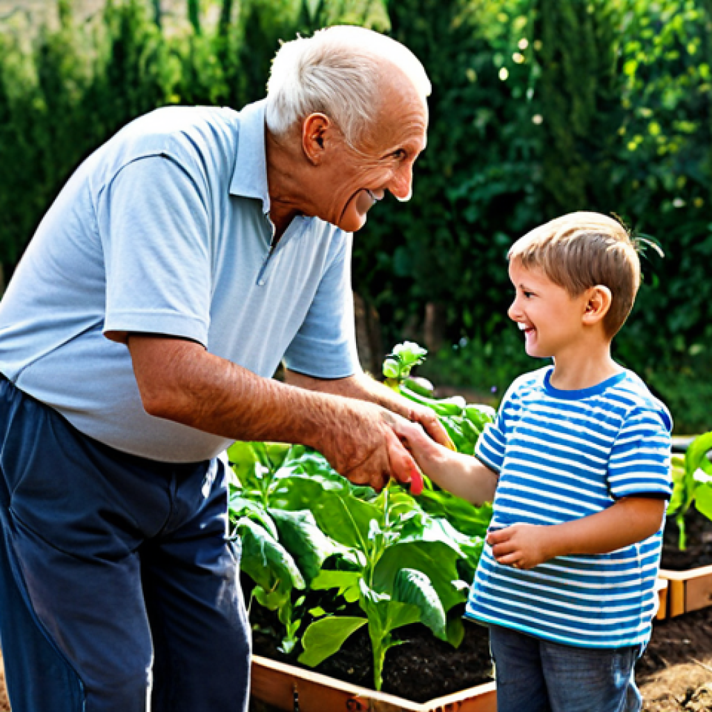 환경보호 실습 결과 보고서 작성법 - Sustainable Gardening**

"A heartwarming scene of a grandfather teaching his grandchild about organi...