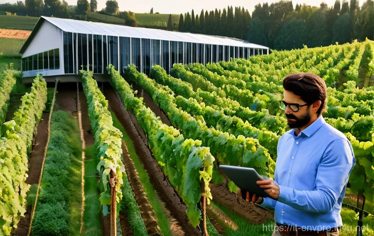 환경보호 기술의 실제 적용 사례 - **Prompt: Renewable Energy Landscape in Italy**
    A vibrant, sun-drenched Italian landscape. In th...