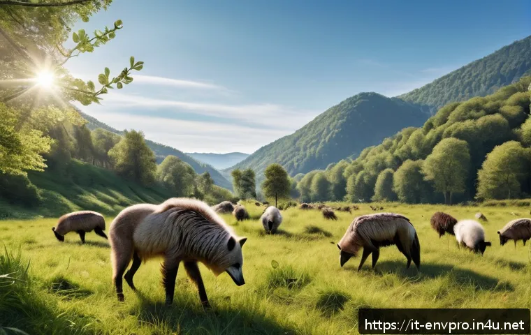환경보호 직무와 국제협력 사례 - A panoramic view of a transboundary natural reserve in Europe, featuring lush green Carpathian fores...