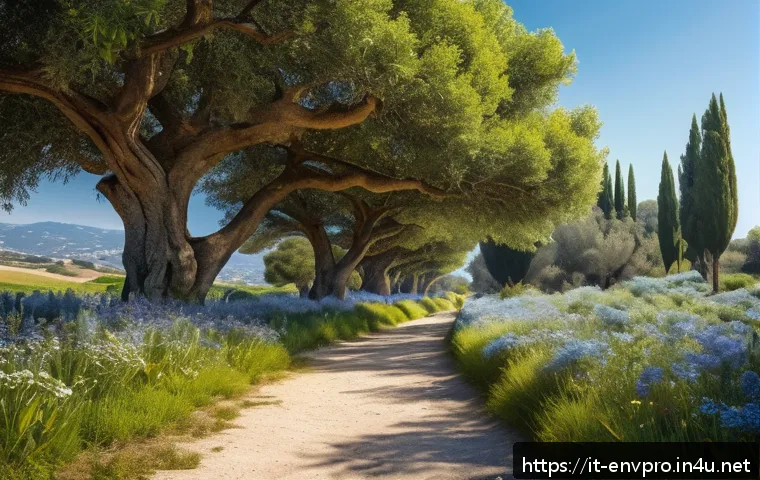 환경보호전문가가 알아야 할 법규 - A detailed and realistic illustration of an Italian natural park protected area, featuring diverse n...