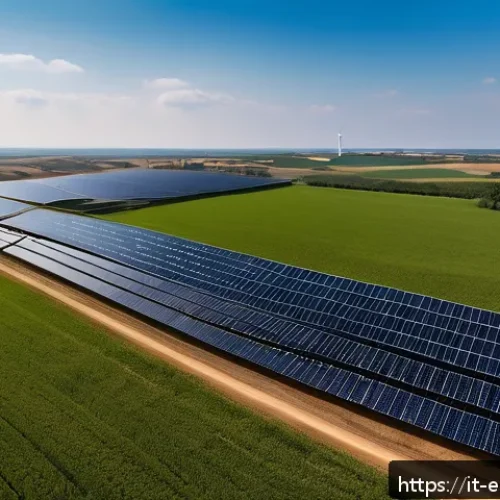 환경보호 관련 산업 변화와 전망 - A modern Italian solar farm in the sunny countryside of Puglia during golden hour, featuring rows of...