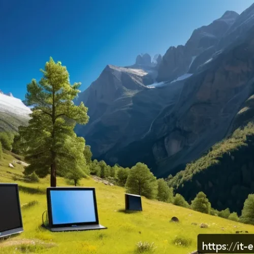 환경보호 기술과 데이터 기반 의사결정 - A high-tech environmental monitoring scene in the Gran Paradiso National Park, Italy, featuring a ne...